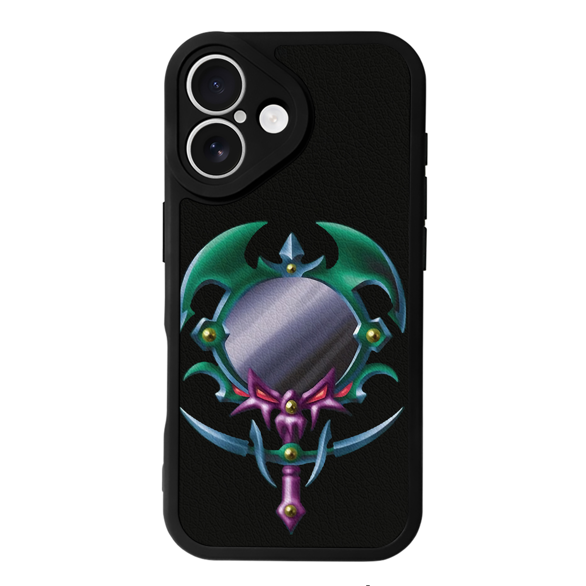（画像用） 遊☆戯☆王 Yu-Gi-Oh! 【iPhone 16シリーズ対応】シリコンスマホケース（レザー調） 材質：シリコン